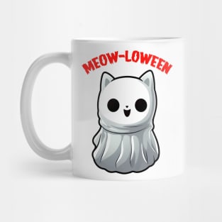 Meow-Loween Ghost Cat Mug